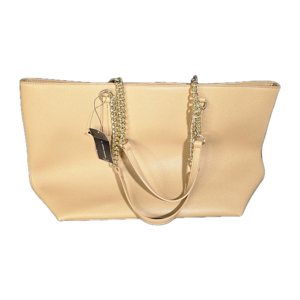 I.N.C. International ConceptsChloiey XL Tan Tote Gold Tone Chain Handbag Purse